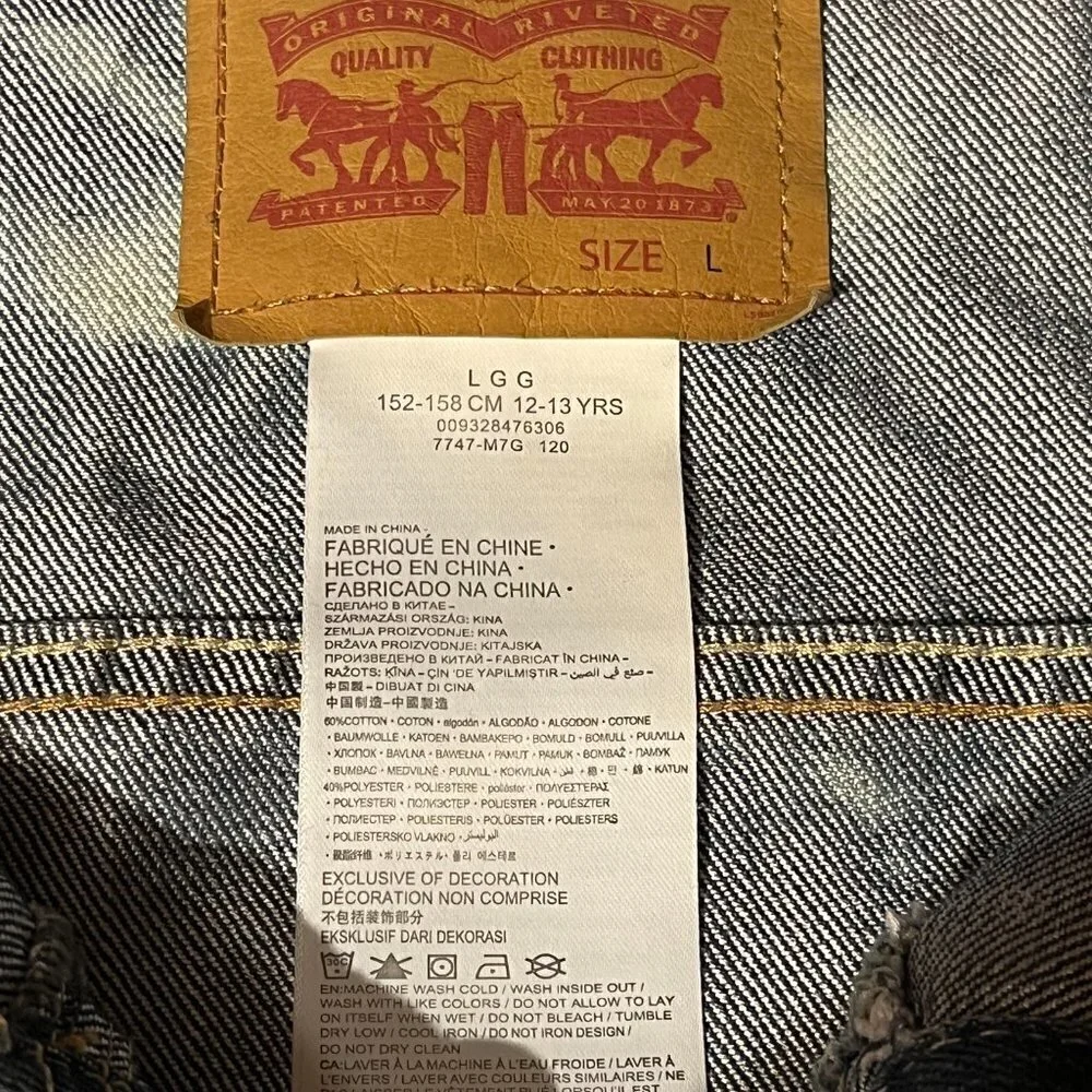 Levi's Trucker Jacket Destroyed Bleached Jean Denim